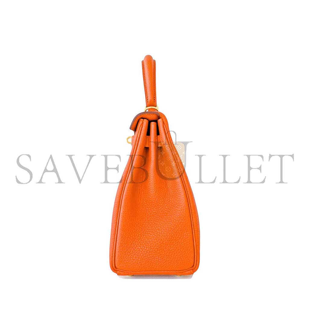 HERMÈS MASTER ORANGE KELLY 25 TOGO BAG (25*17*7cm) 